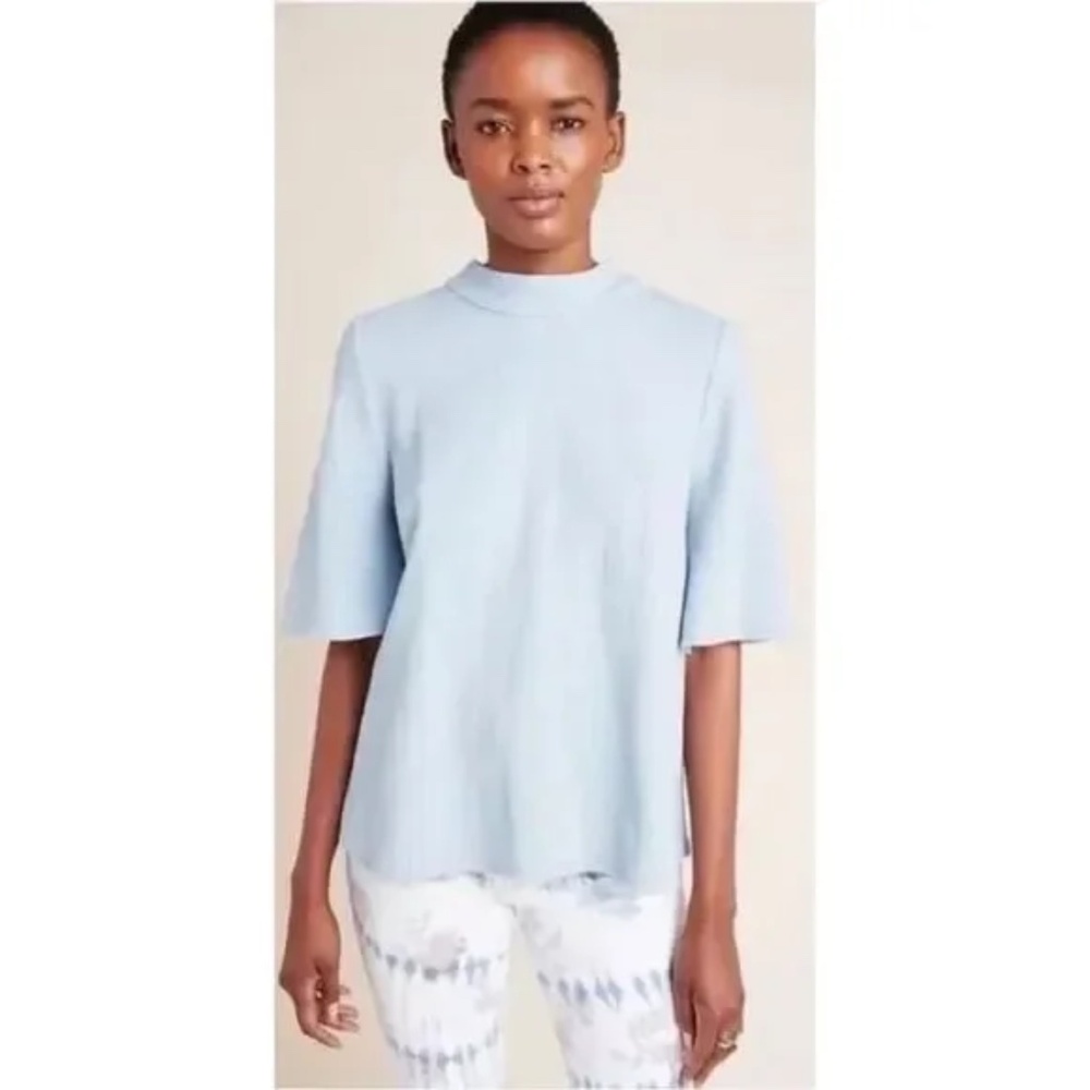 Anthropologie Current Air Light Blue Top Size XS